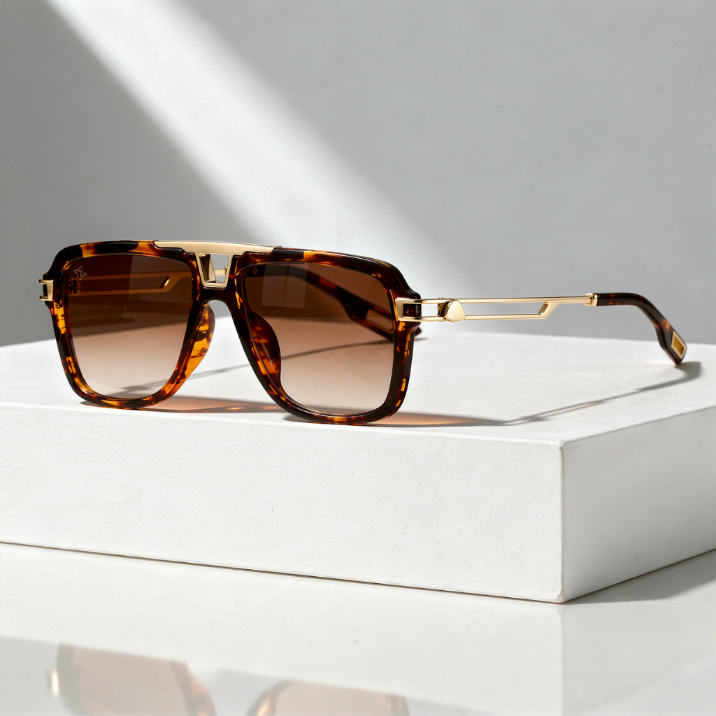 Men's Square Sunglasses with UV400 Protection