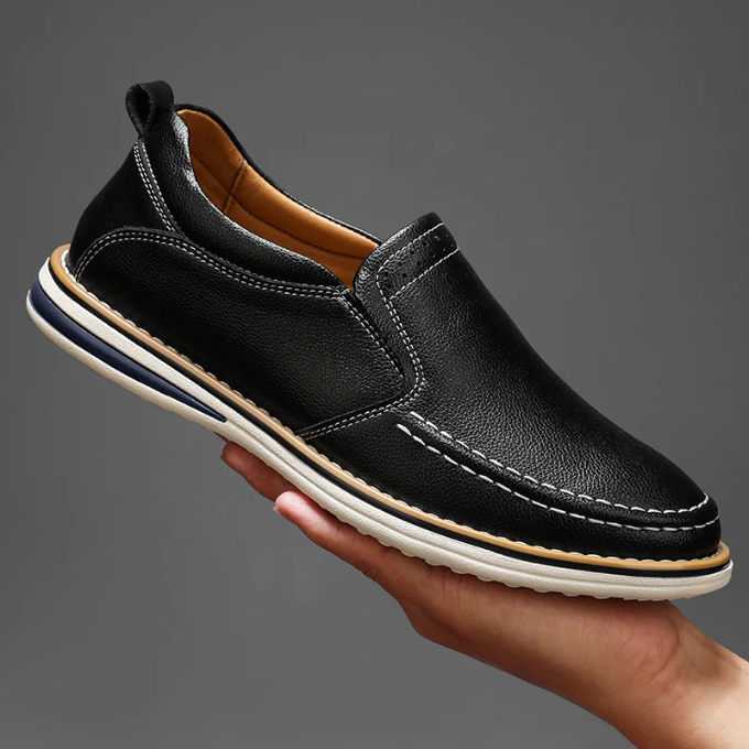 Men's Leather Moccasin Loafers – Cooper