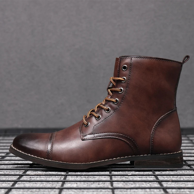 Men’s Leather Vintage Boots – Polished Everyday Style