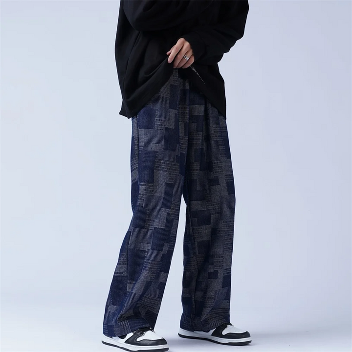 Men's Patchwork Pants for Urban Streetwear Style