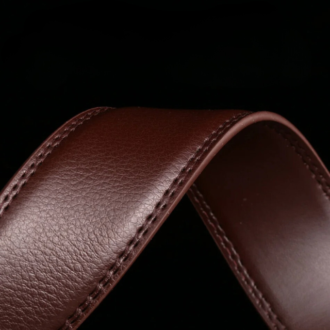 Men's 100% Cowhide Leather Belt | Geometric Buckle