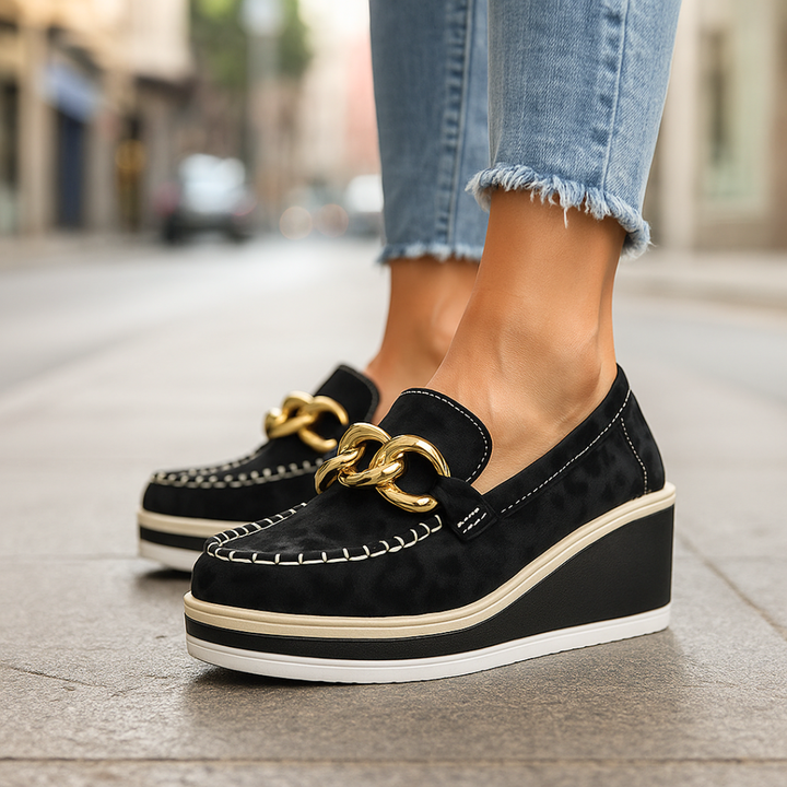 Women's Leather Orthopedic Loafers – Cushioned Comfort