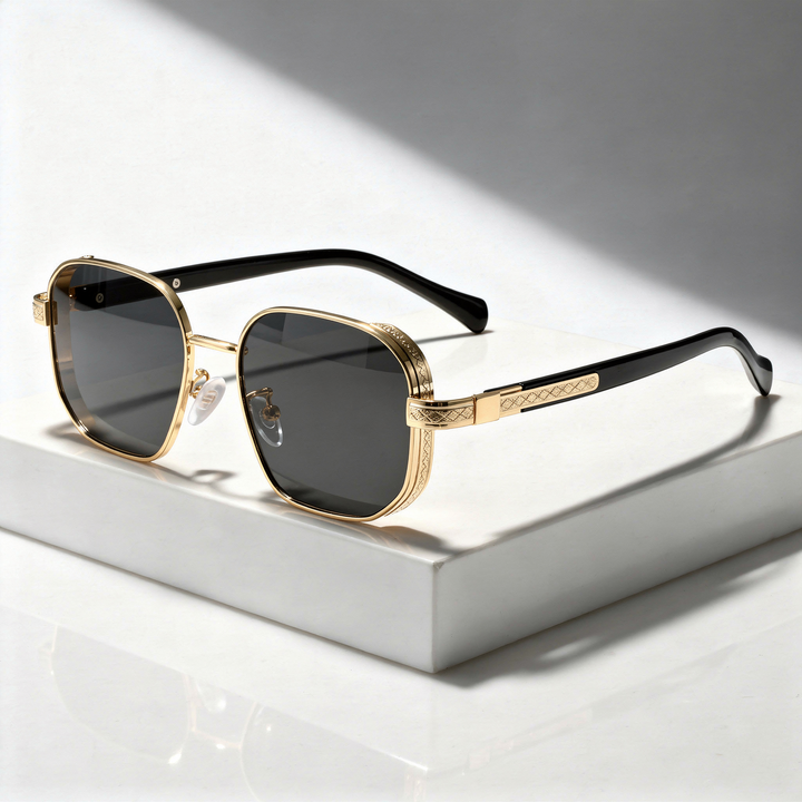 Men's Square Sunglasses with UV400 Protection