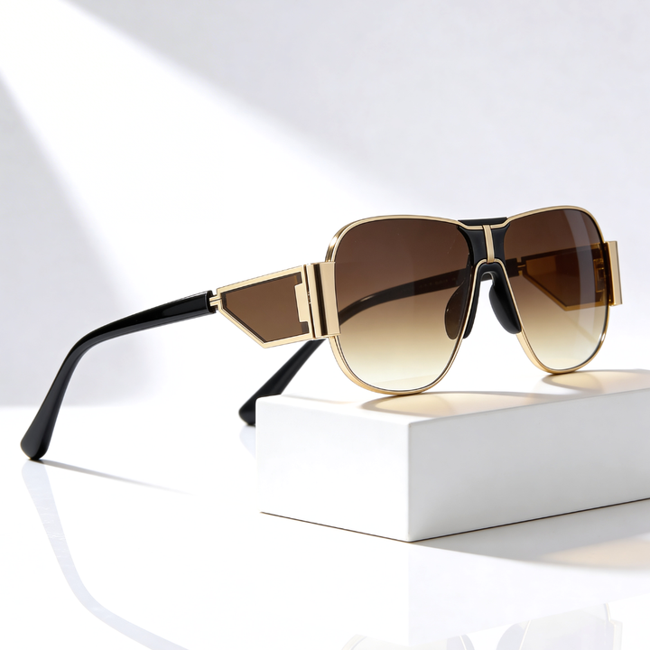 Unisex Oversized UV400 Aviator Sunglasses – Gradient
