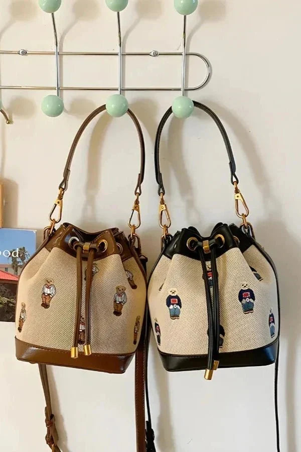 Athena Bucket Bag - PU Leather Drawstring Everyday Carry