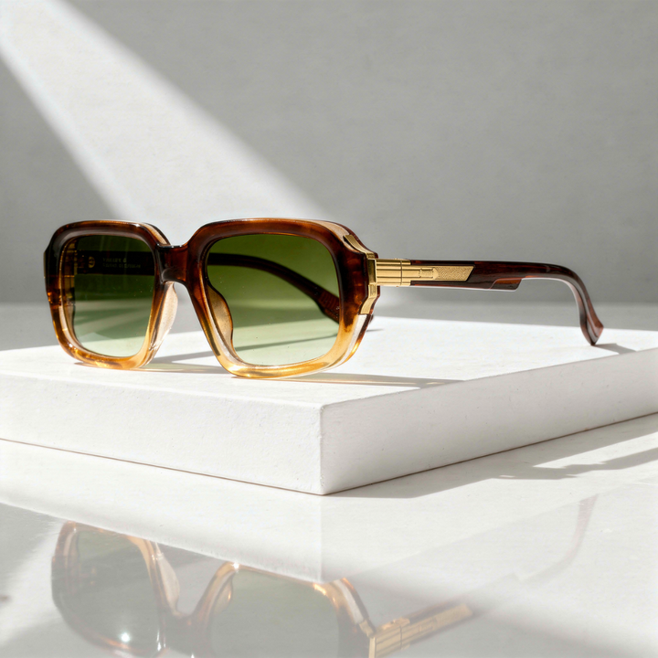Men's Square Sunglasses with UV400 Protection