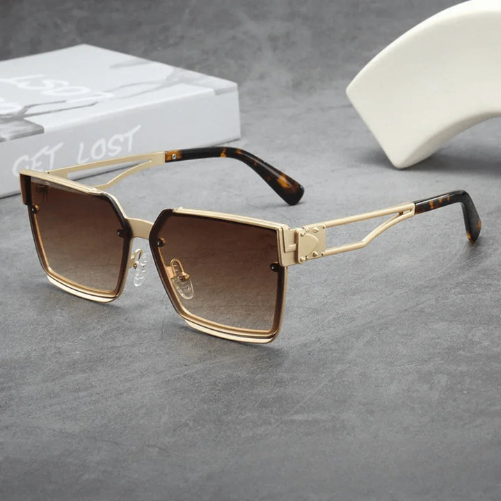 Men's Oversized UV400 Square Sunglasses – Gradient