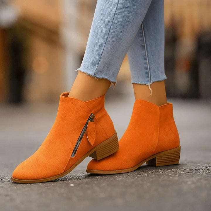 Women's Orthopedic Ankle Boots – Cushioned Low Block Heel