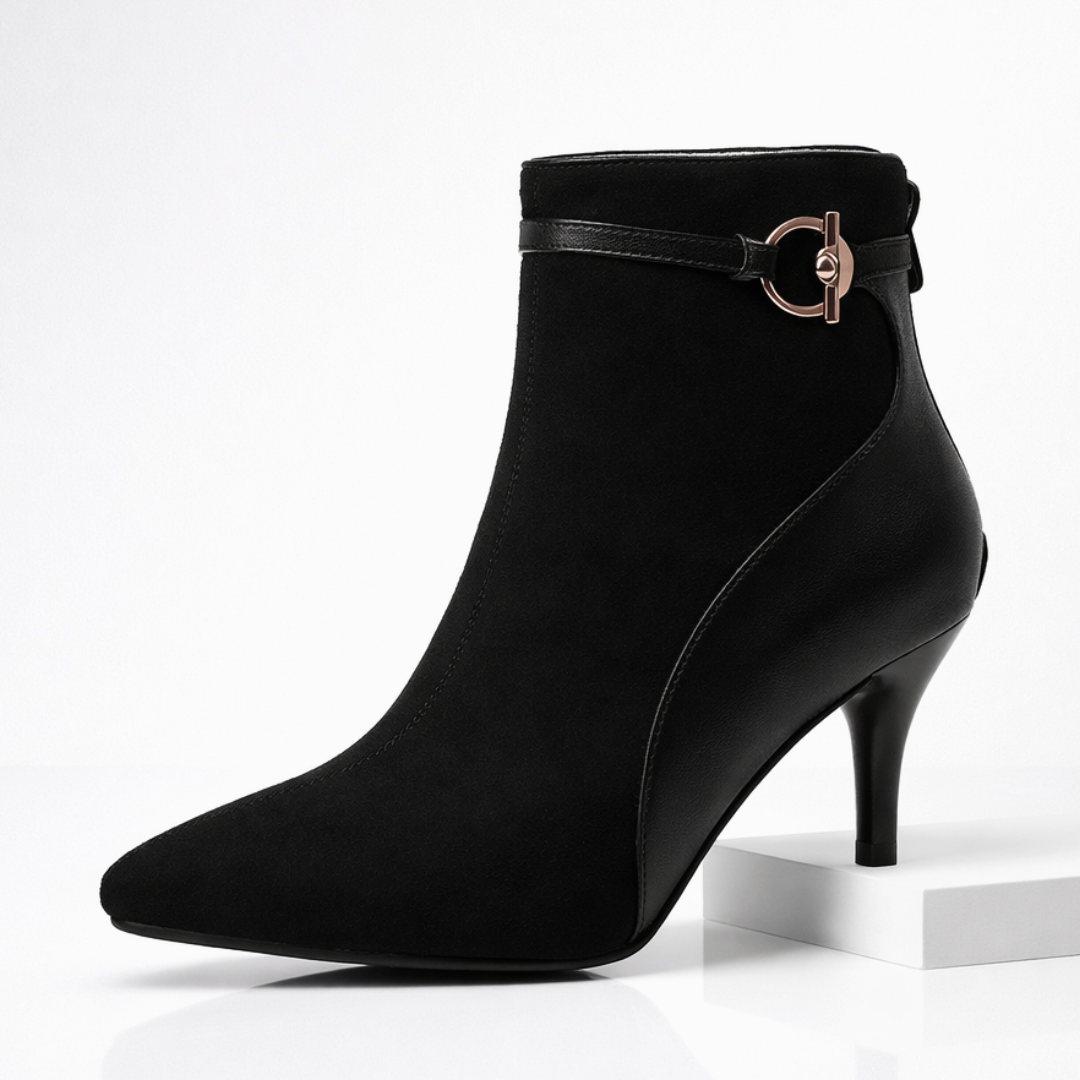 Women's Two-Tone Vintage Ankle Boots – 8.5cm Heel