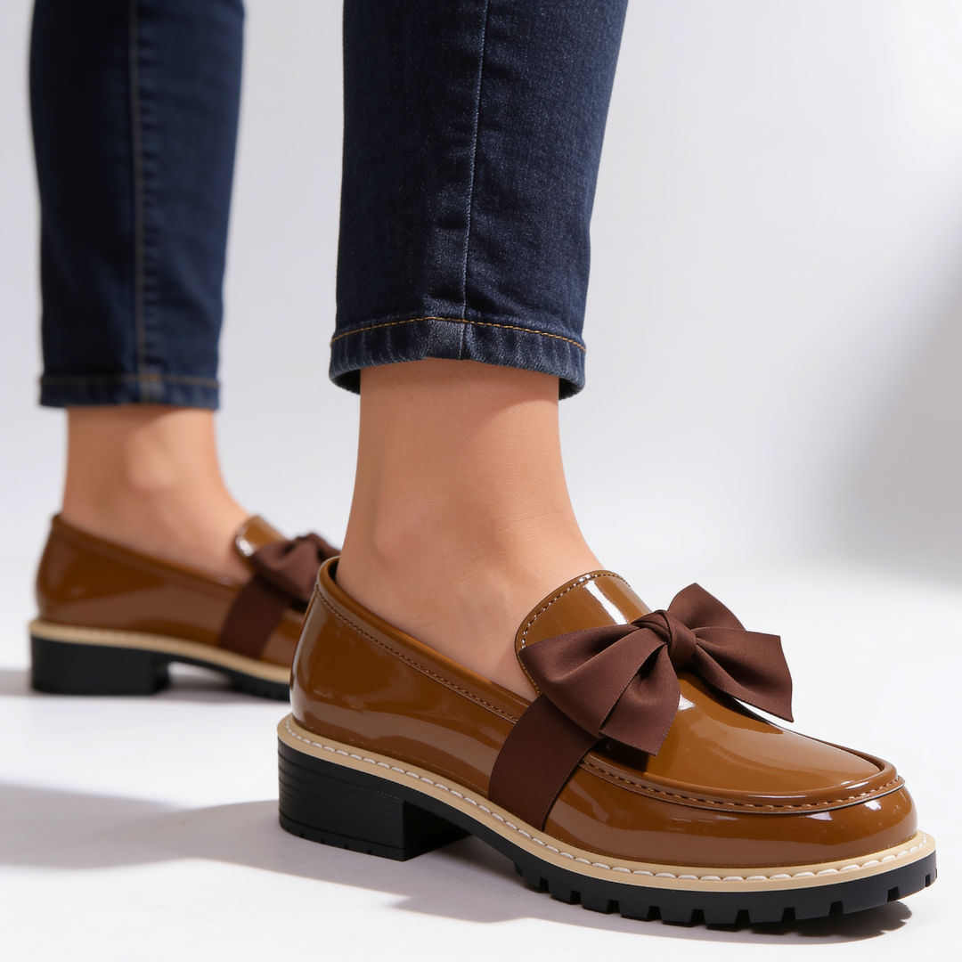 Women's Bow Loafers – Comfortable Slip-On Shoes