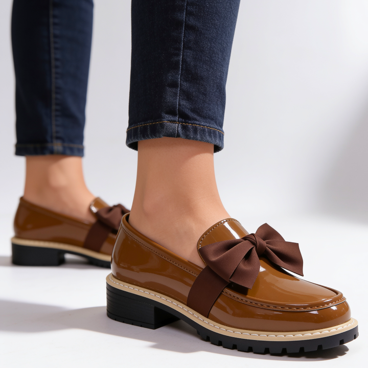 Women's Bow Loafers – Comfortable Slip-On Shoes