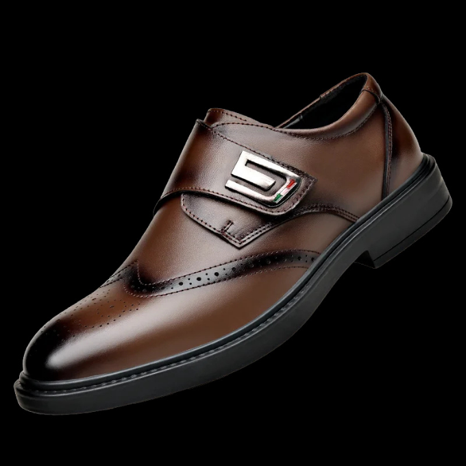Men's Full-Grain Leather Slip-On Dress Shoes