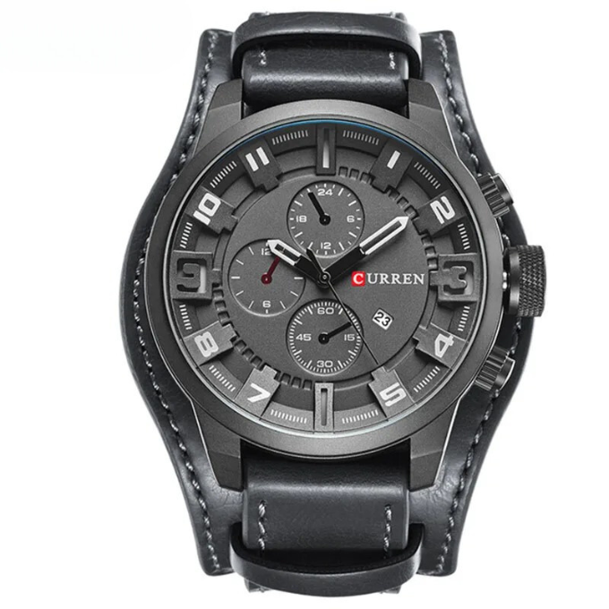 Men's Leather Chronograph Watch | Cowhide Strap