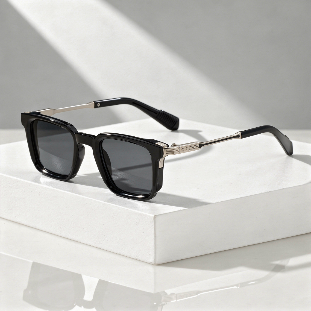 Men's Square Sunglasses with UV400 Protection