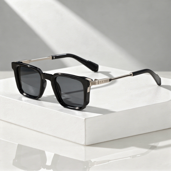 Men's Square Sunglasses with UV400 Protection