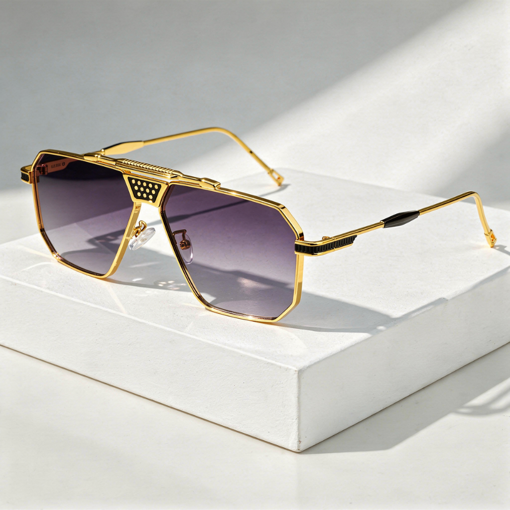 Men's Square Sunglasses with UV400 Protection