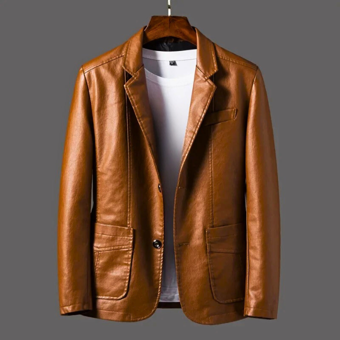 Men's Leather Jacket – Vintage Tailored Fit