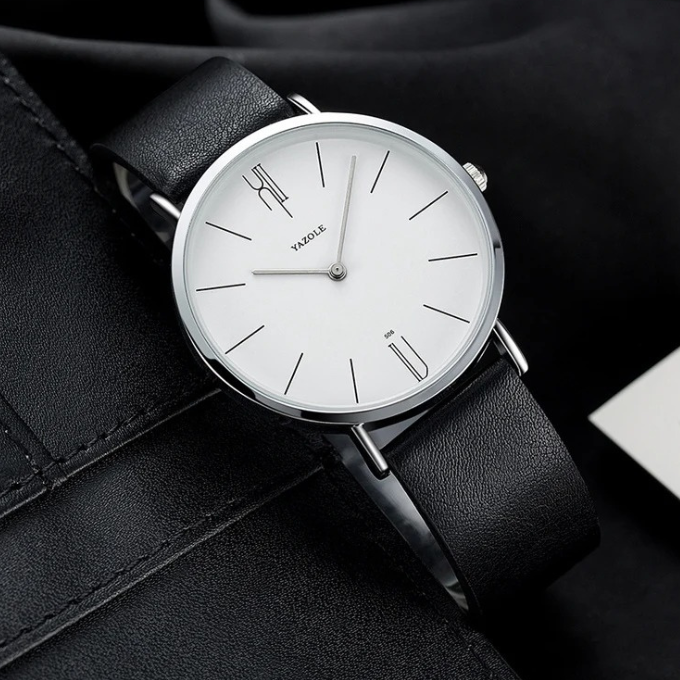 Men's Slim Cowhide Leather Watch – Sterling