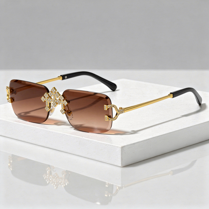 Men's Square Sunglasses with UV400 Protection