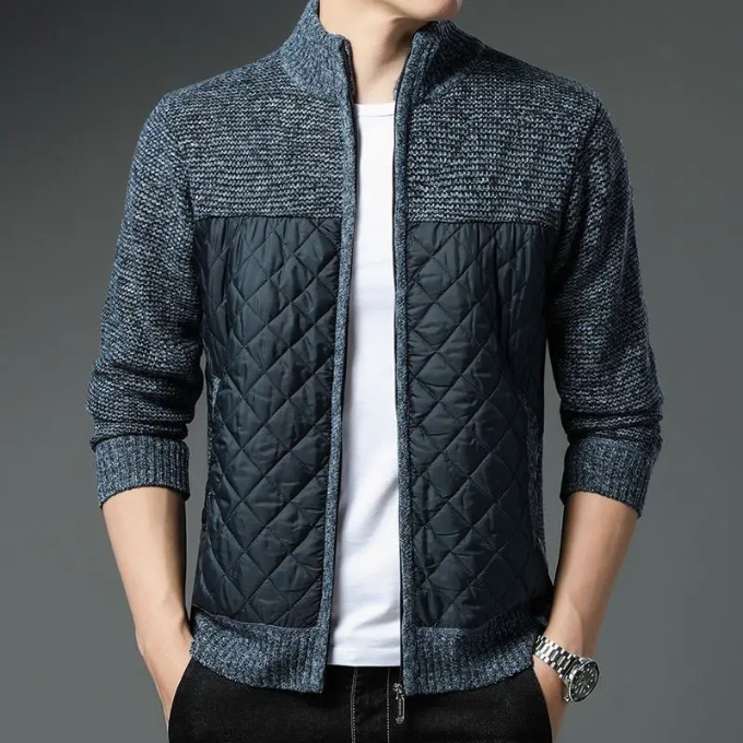 Men's MetroLayer Zip Jacket – Warm Quilted Outerwear