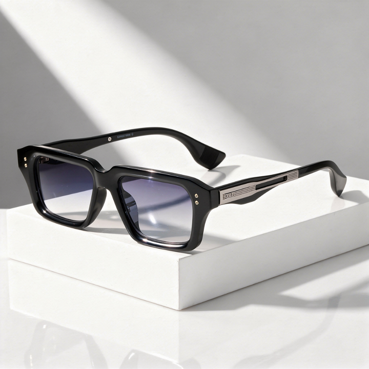 Men's Square Sunglasses with UV400 Protection