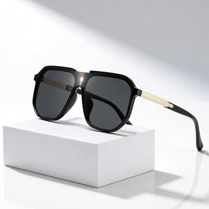 Men's Oversized UV400 Aviator Sunglasses – Acetate