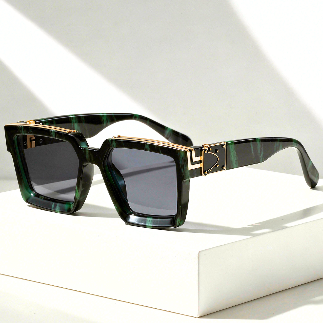 Men's Square Sunglasses with UV400 Protection