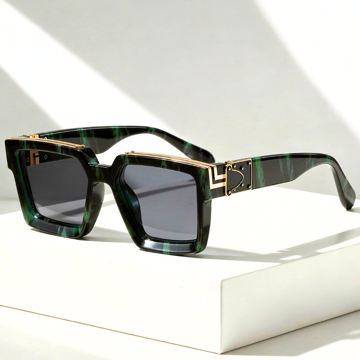 Men's Square Sunglasses with UV400 Protection