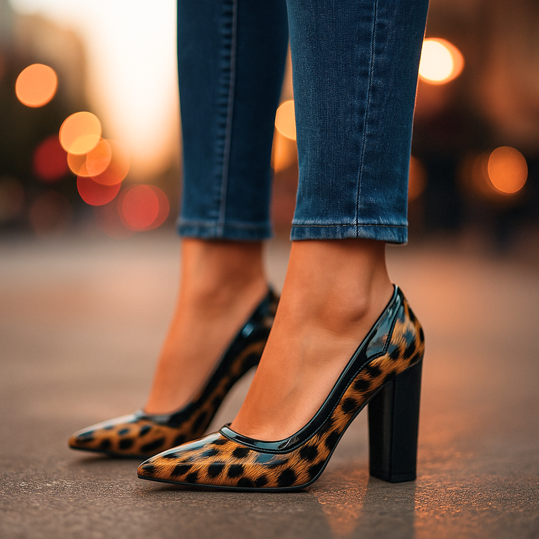 Women's Strappy Heels – Elegant Low Kitten Heel