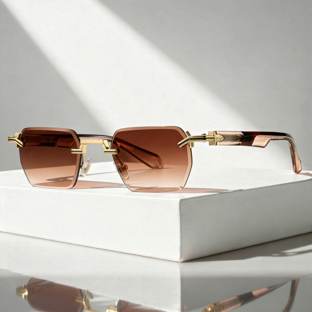 Men`s Frameless Sunglasses with UV400 Protection