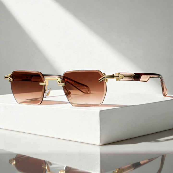 Men`s Frameless Sunglasses with UV400 Protection