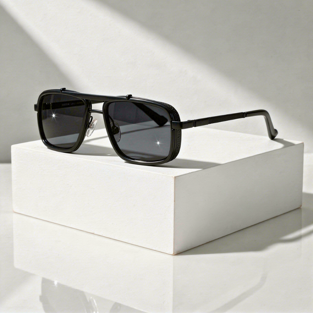 Men's Square Double Bridge Sunglasses UV400