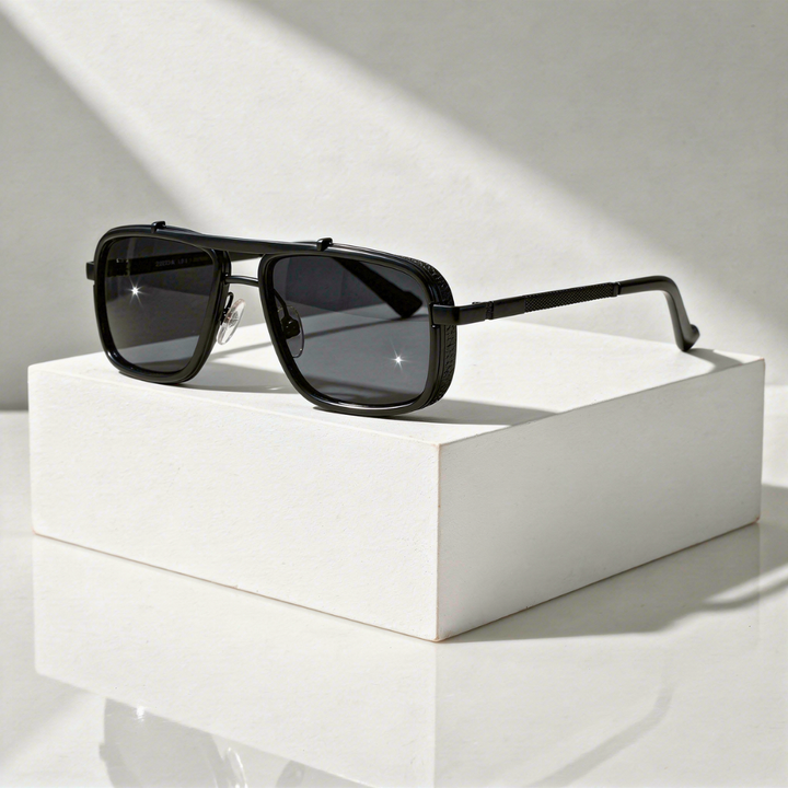 Men's Square Double Bridge Sunglasses UV400
