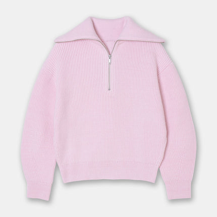 Casual Wool Blend Knit Sweater – Soft Crew Neck Pullover