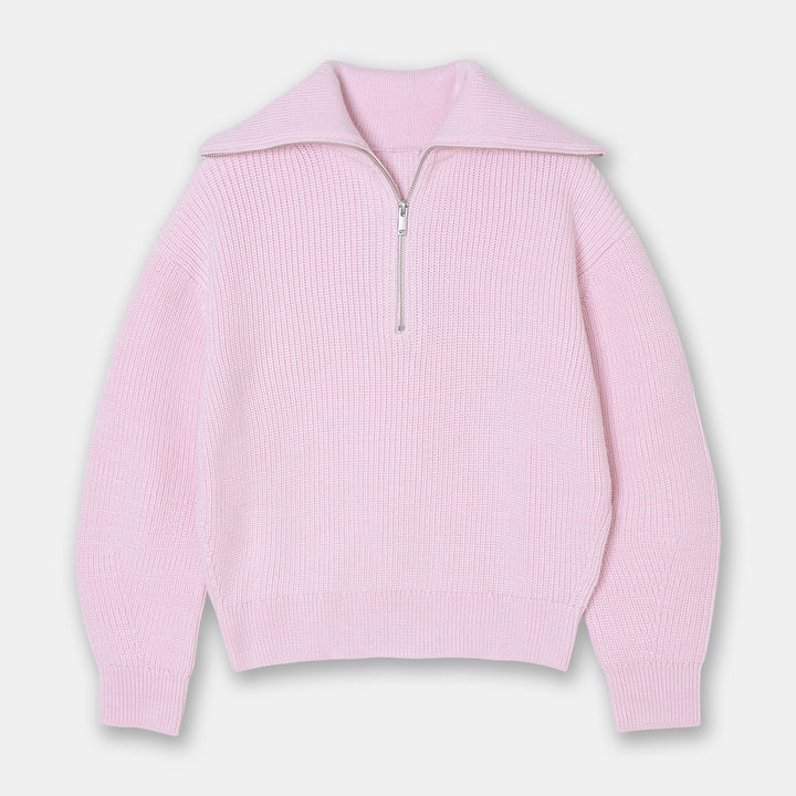 Casual Wool Blend Knit Sweater – Soft Crew Neck Pullover-HighTouch