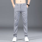 Men’s Plaid Straight Leg Pants – Casual Stretch Comfort-HighTouch