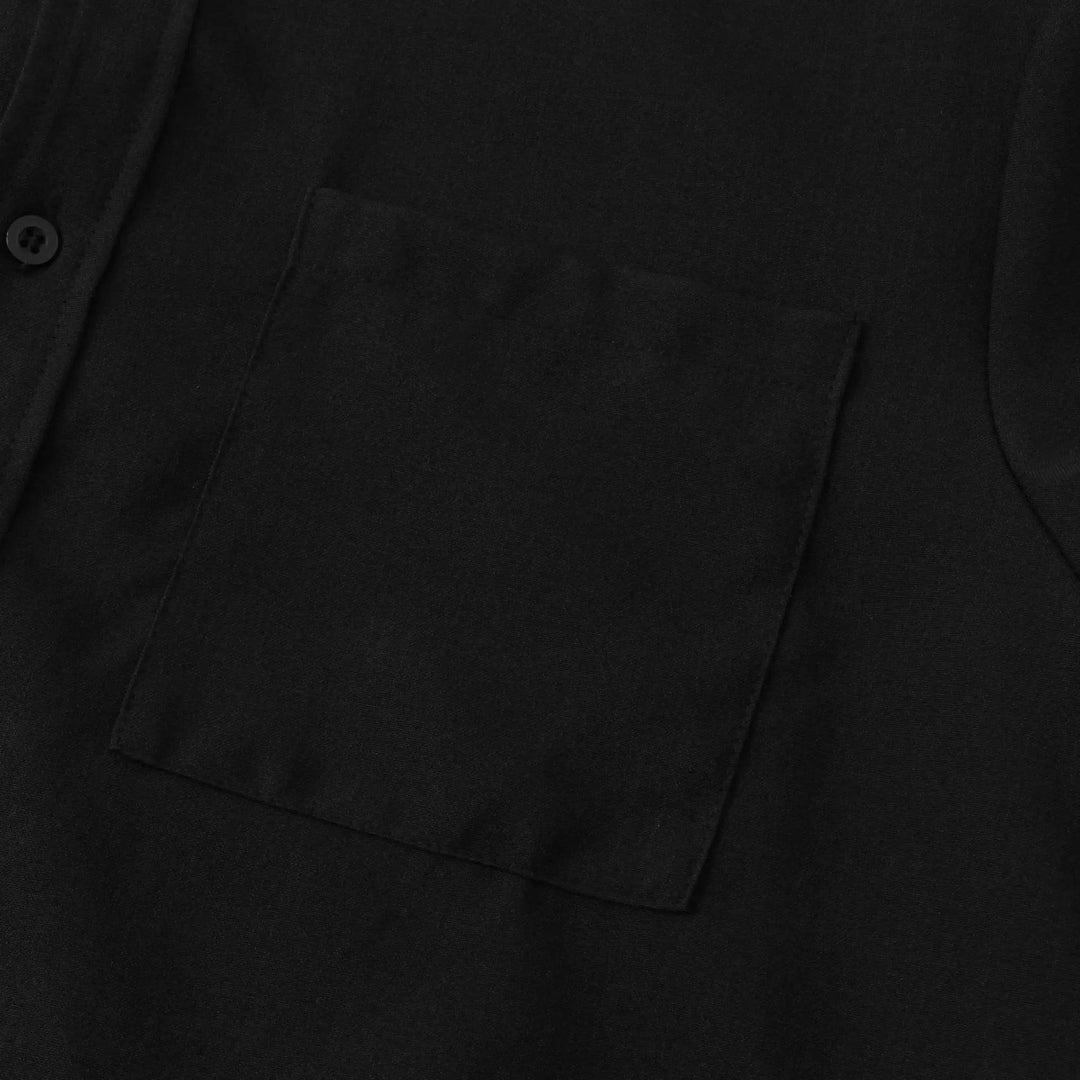 Men's Cotton-Linen Short Sleeve Shirt
