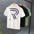 Polo Collar Short Sleeve Summer Lapels T-shirt Men-HighTouch