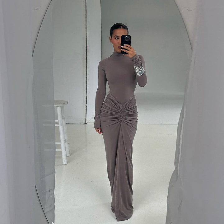 Pleated Waist Dress UK-HighTouch