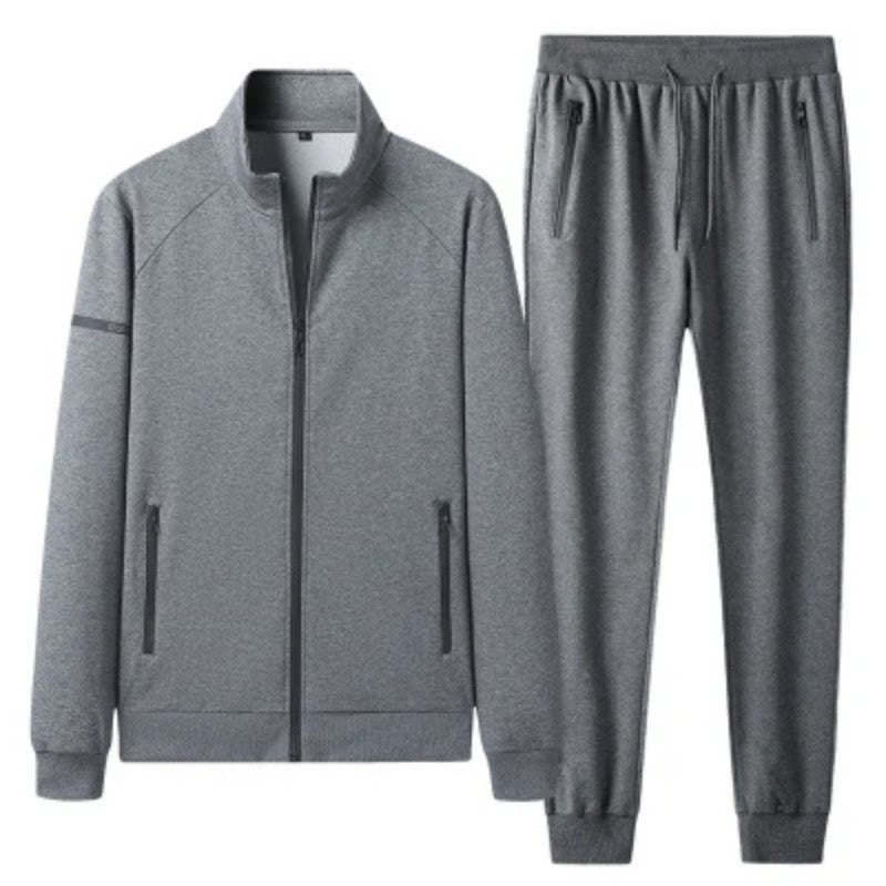 Men’s Cotton Stretch Tracksuit Set – Casual Sportswear Outfit-HighTouch