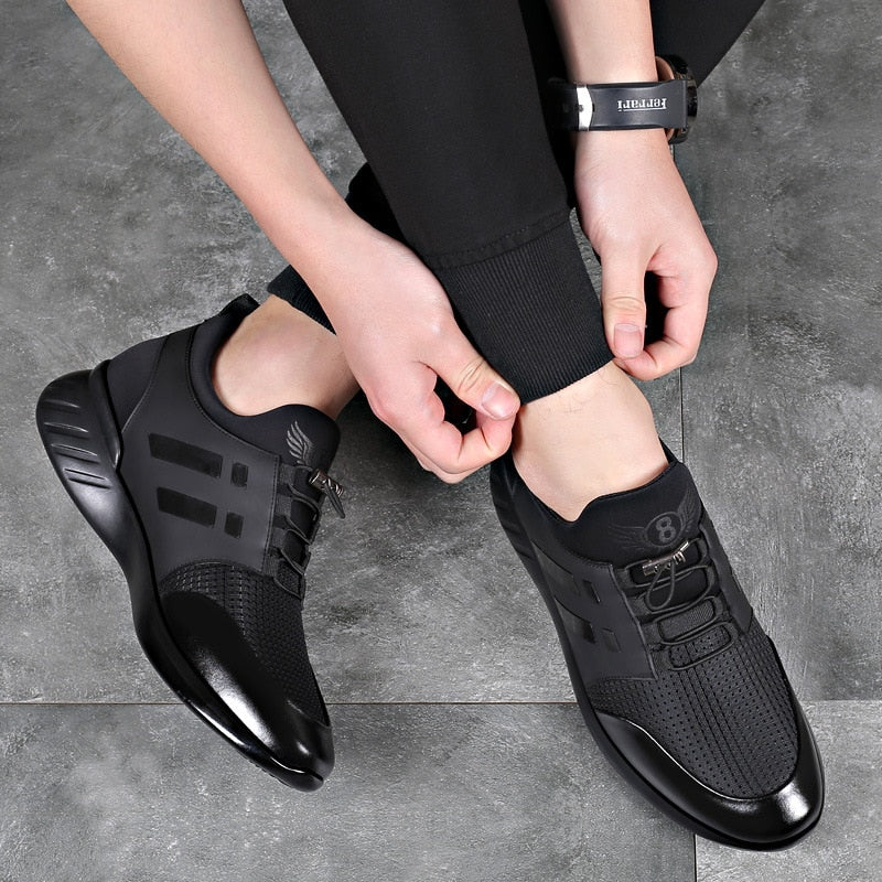Men's Orthopedic Leather Shoes - Arch Support Dress Walking Shoes