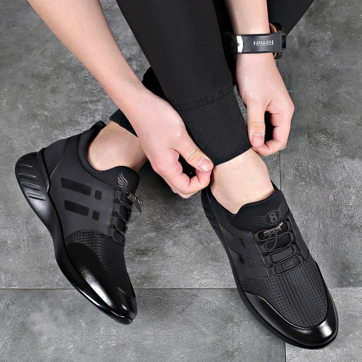 Men's Orthopedic Leather Shoes - Arch Support Dress Walking Shoes