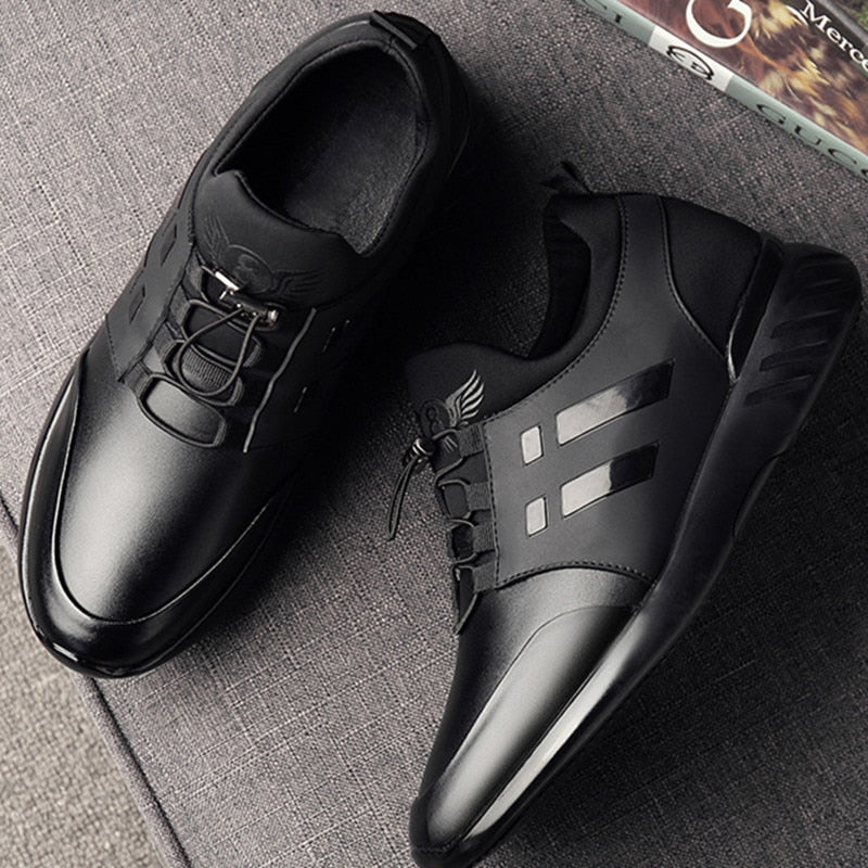 Men's Orthopedic Leather Shoes - Arch Support Dress Walking Shoes