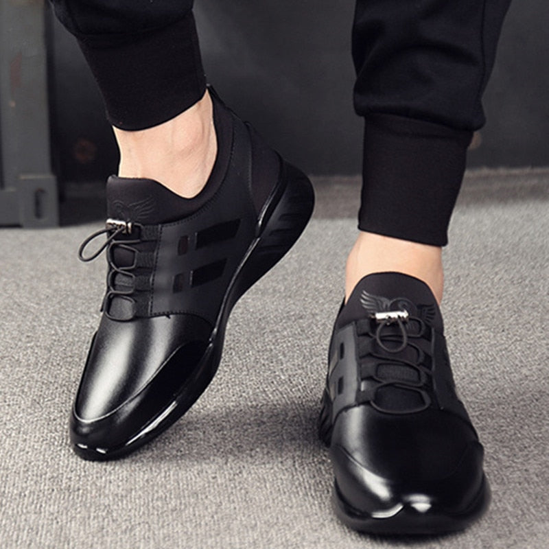 Men's Orthopedic Leather Shoes - Arch Support Dress Walking Shoes