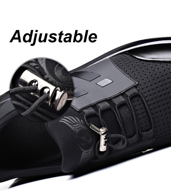Men's Orthopedic Leather Shoes - Arch Support Dress Walking Shoes