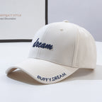 Korean Version Fashion Letter Embroidery Sun-Proof Peaked Cap-HighTouch