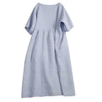 Loose Mori Doll Sleeve Cotton Linen Skirt-HighTouch
