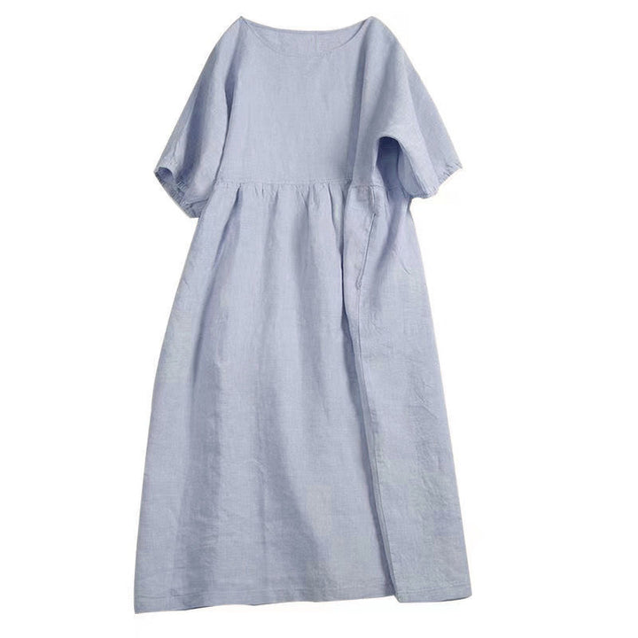 Loose Mori Doll Sleeve Cotton Linen Skirt-HighTouch