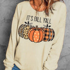 Women’s Halloween Pumpkin Print Sweater-HighTouch