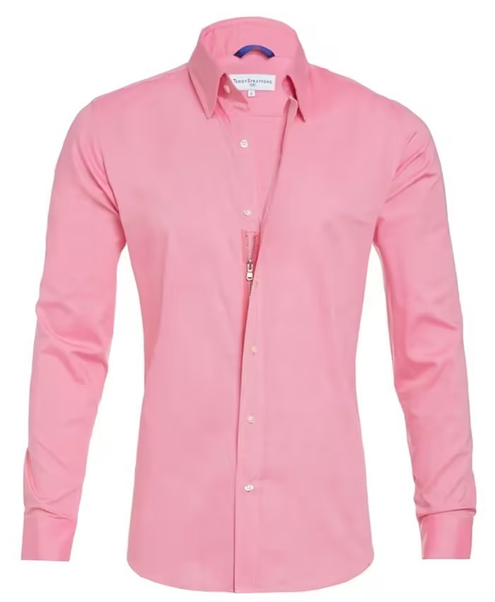 Men’s Slim Fit Long Sleeve Shirt – Comfortable Stretch Cotton-HighTouch